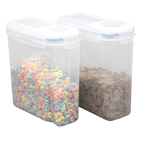 Basicwise Small BPA-Free Plastic Food Containers with Airtight Spout Lid, PK 2 QI003437